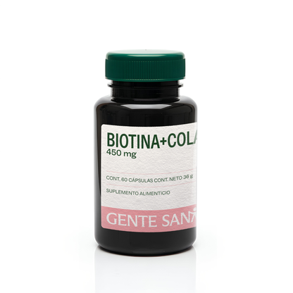 Biotina con  Colágeno 600 mg 60 cápsulas