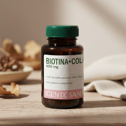 Biotina con  Colágeno 600 mg 60 cápsulas