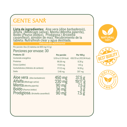 ZZ ALEMANA Sabila 600 mg 60 tabletas