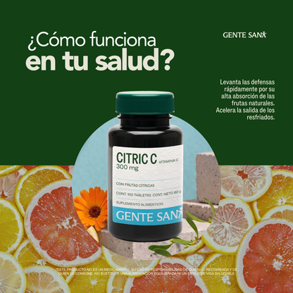 Citric C 600mg 100 tabletas
