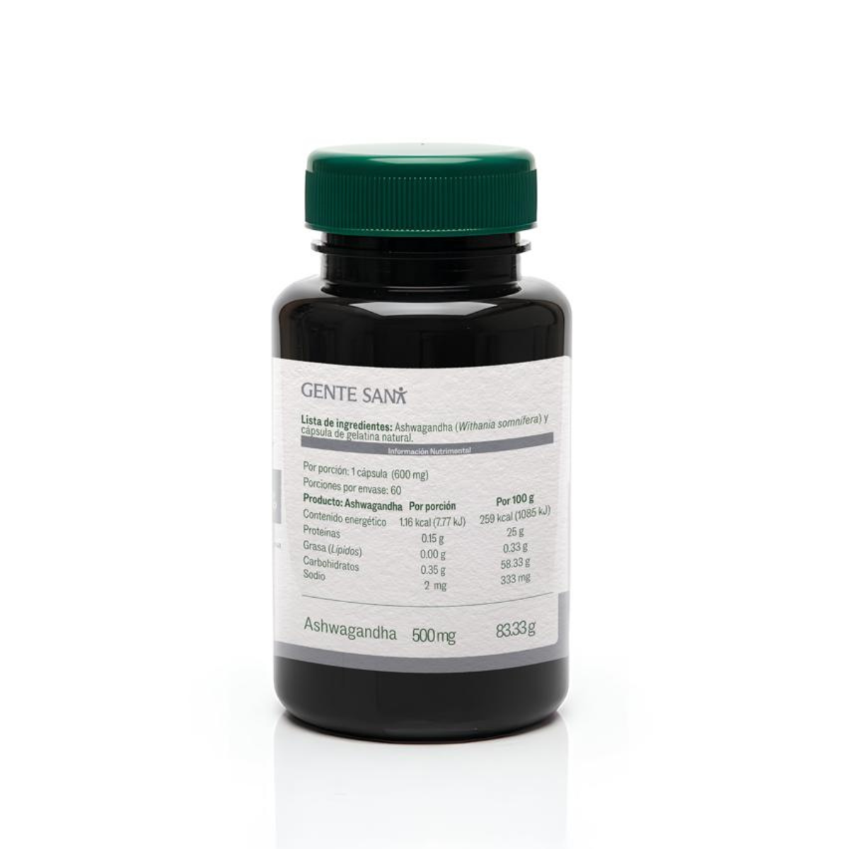 Ashwagandha 600 mg 60 cápsulas