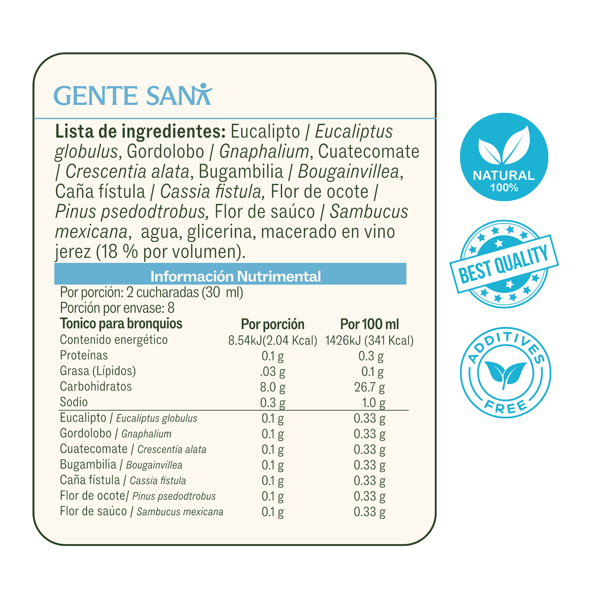 Tónico para Bronquios 250 mL