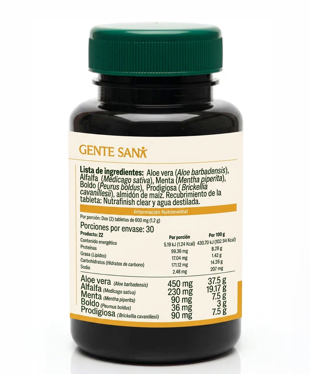 ZZ ALEMANA Sabila 600 mg 100 tabletas